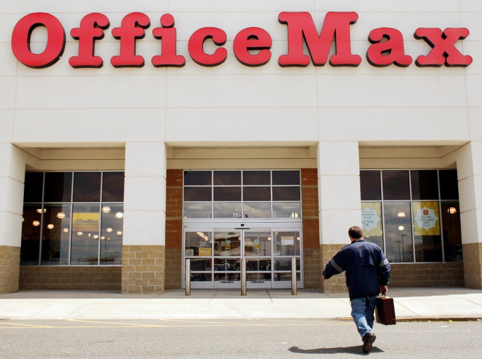 A Customer Walks Into An Officemax Store In Everett Mass 